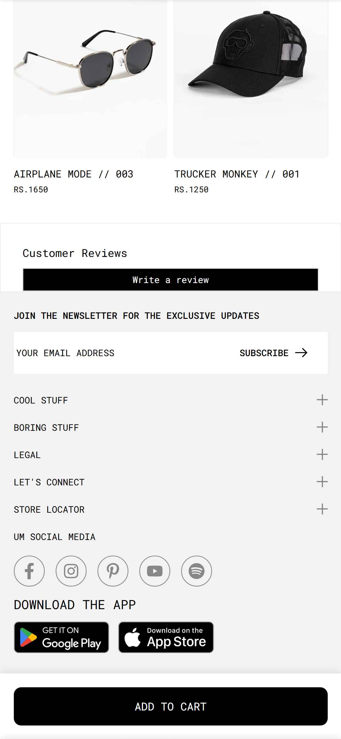 Urban Monkey — PDP reviews section (text reviews visible, no customer photos, limited sort controls)
